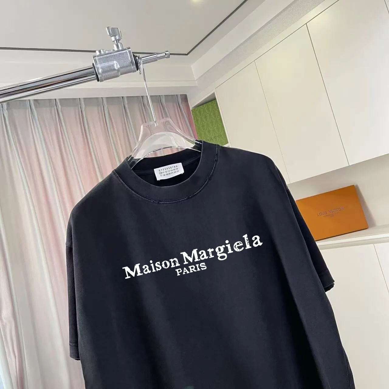 MM 6 2025 New Arrival logo 320g t Same Style Size：S M L XL XXL ：Black Gray Black Red